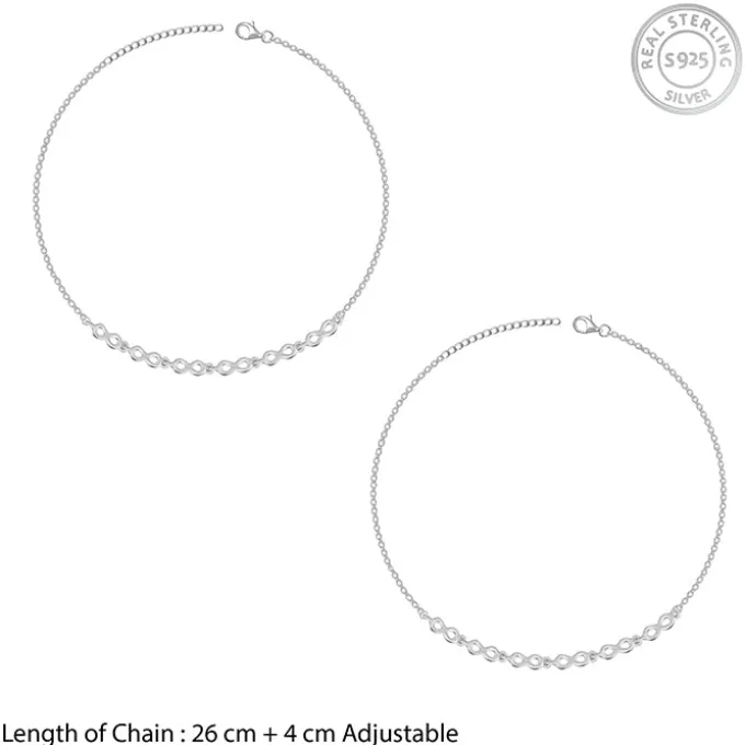 Silver Infinite Joy Anklet