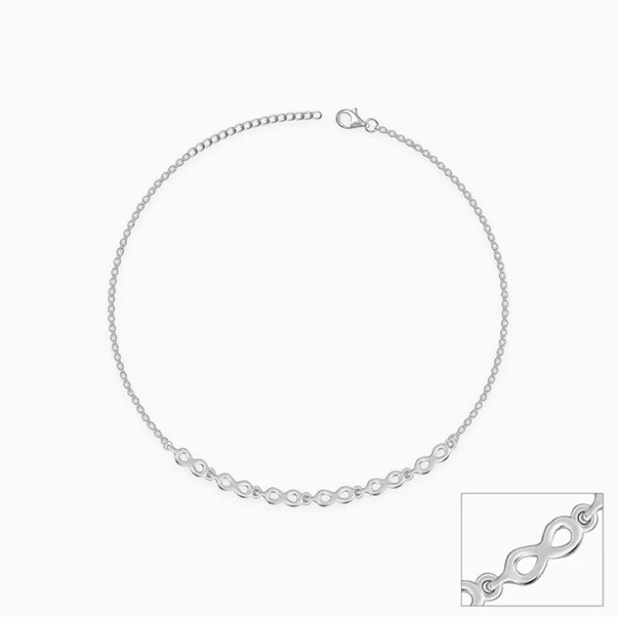 Silver Infinite Joy Anklet