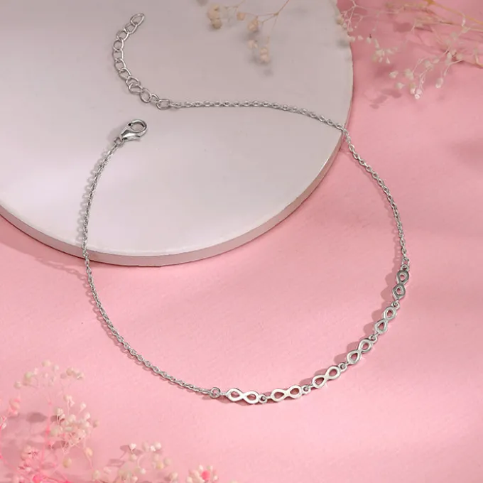 Silver Infinite Joy Anklet