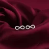Silver Infinity Heart Earrings