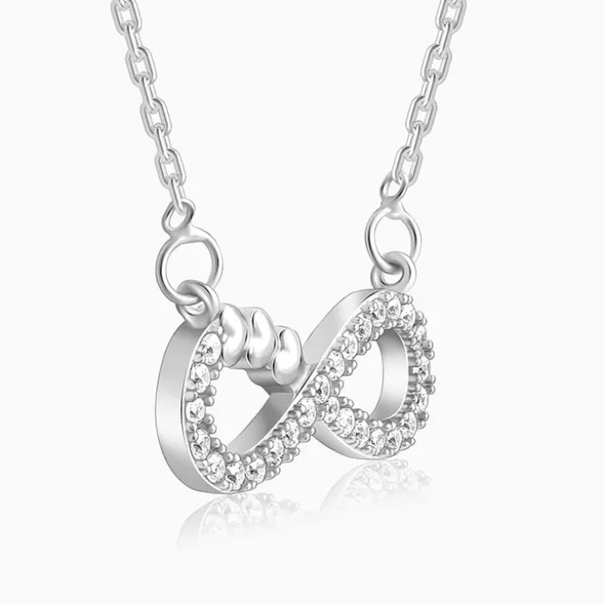 Silver Infinity Heart Necklace