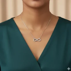 Silver Infinity Heart Necklace