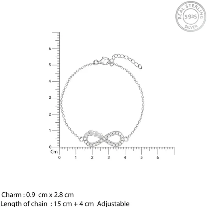 Silver Infinity Heart Set Of Four