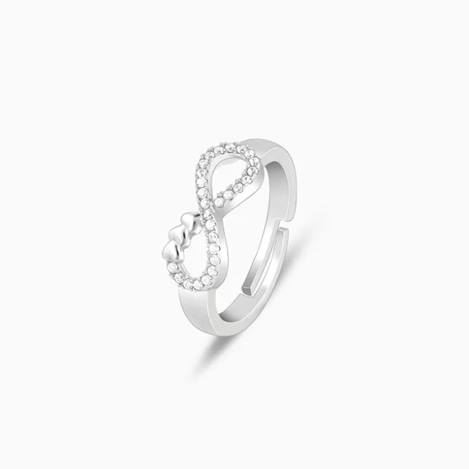 Silver Infinity Heart Set Of Four