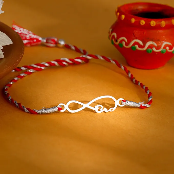Silver Infinity Rakhi
