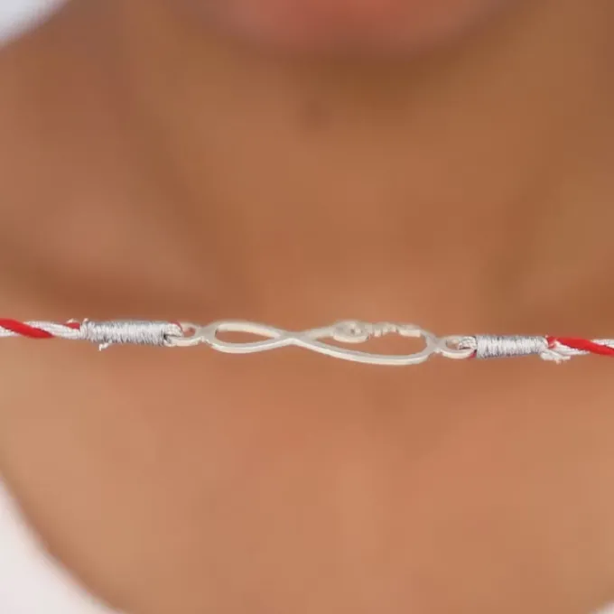 Silver Infinity Rakhi