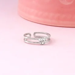 Silver Interlocked Ring