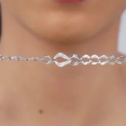 Silver Intertwined Chain Bracelet