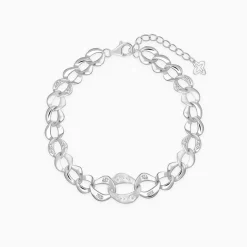 Silver Intertwined Chain Bracelet