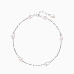 Silver Iridescent Pearl Bracelet