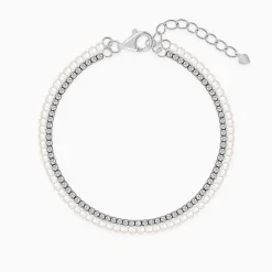 Silver Jayne Pearl Tennis Bracelet