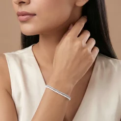 Silver Jayne Pearl Tennis Bracelet