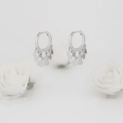Silver Jingle Hoop Earrings