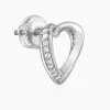 Silver Jolly Heart Studs