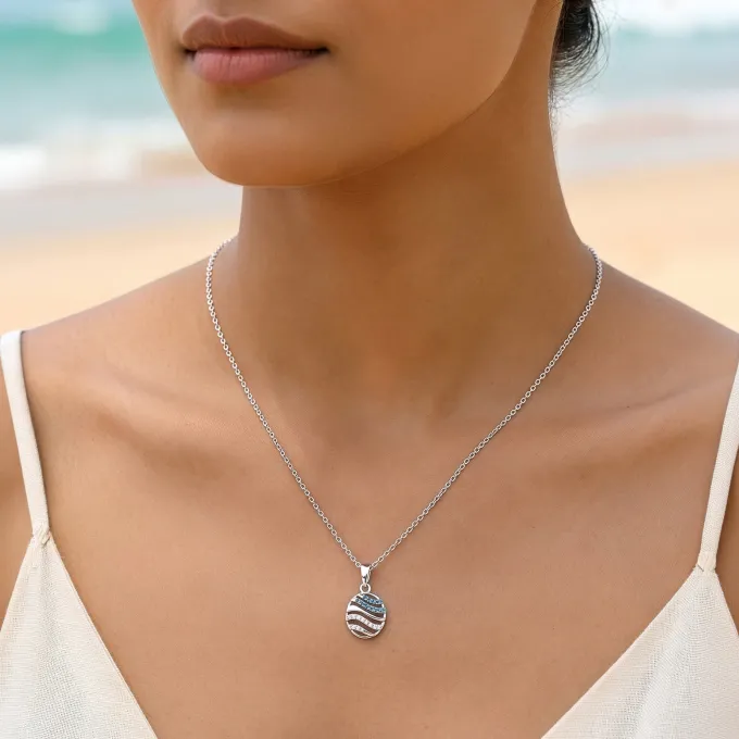 Silver Kaia Althea Pendant with Link Chain