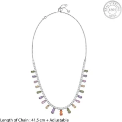 Silver Kaleidoscope Choker Necklace