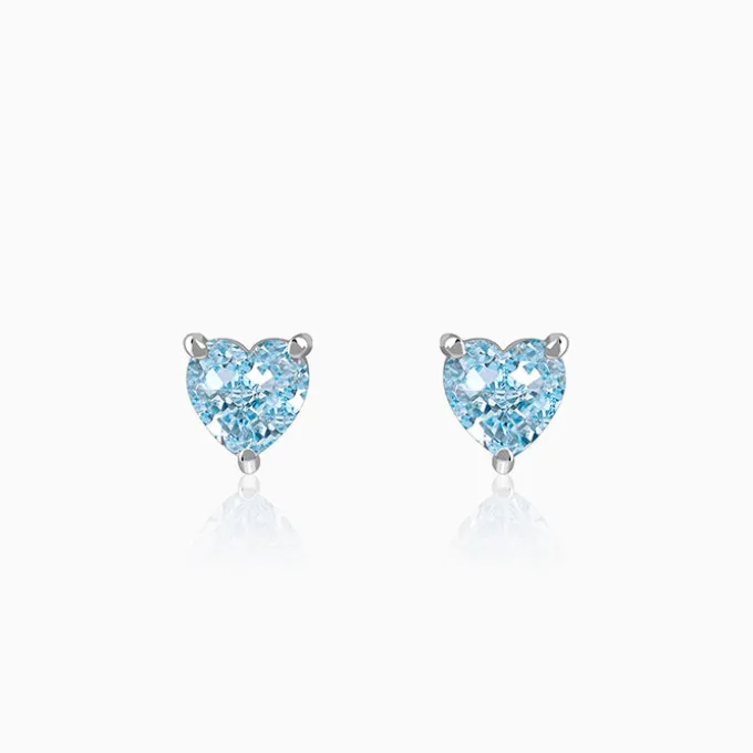 Silver Kiss Me Studs