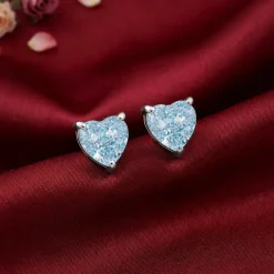 Silver Kiss Me Studs