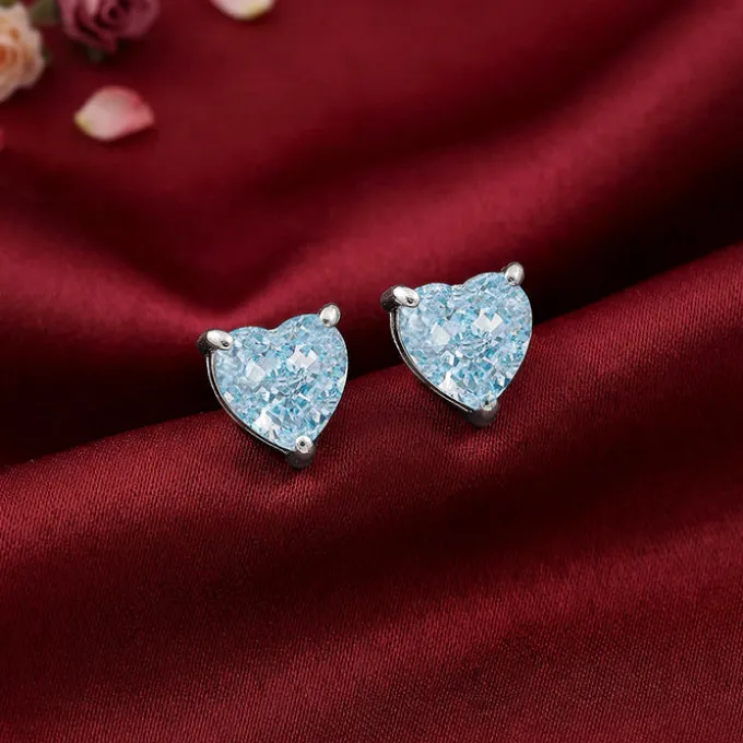 Silver Kiss Me Studs