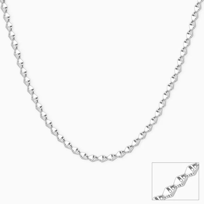 Silver Kite Beveled Chain For Him