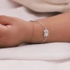 Silver Kitten Charm Kids Bracelet (0 - 2 Years)