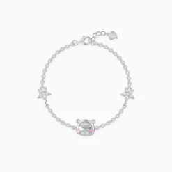 Silver Kitten Charm Kids Bracelet (0 - 2 Years)