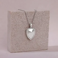Silver Knight’s Valor Pendant With Box Chain For Him