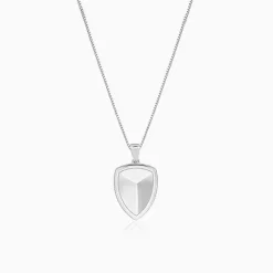 Silver Knight’s Valor Pendant With Box Chain For Him