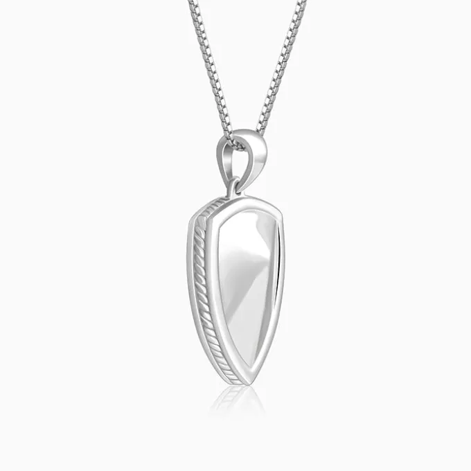 Silver Knight’s Valor Pendant With Box Chain For Him
