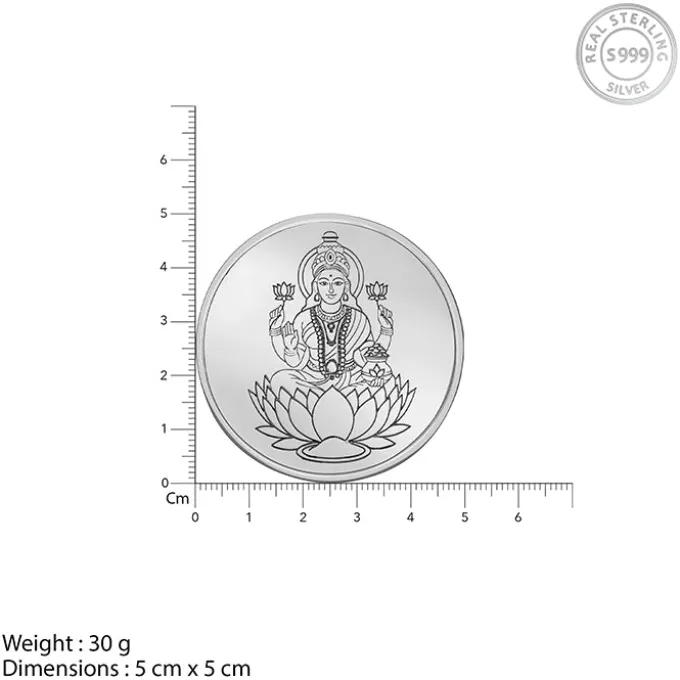 Silver Lakshmi Coin - (30g)