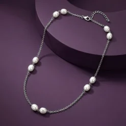 Silver Lana Pearl Necklace