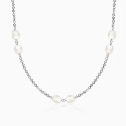 Silver Lana Pearl Necklace