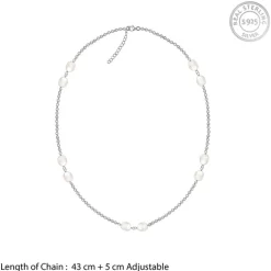 Silver Lana Pearl Necklace