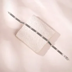 Silver Lattice Bracelet For Him