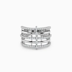 Silver Lattice Stack Ring (Size 12)