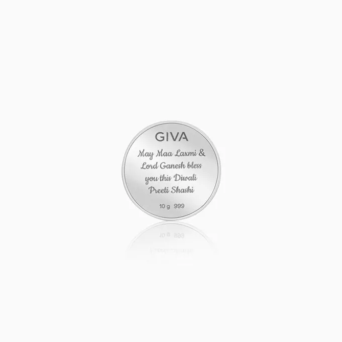 Silver Laxmi & Ganpati Coin - (10g)