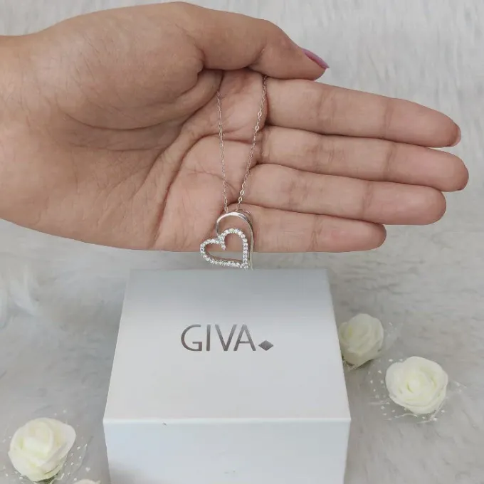 Silver Layered Heart Pendant