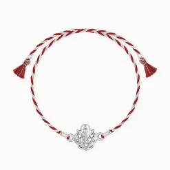 Silver Leaf Ganesha Rakhi