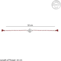 Silver Leaf Ganesha Rakhi