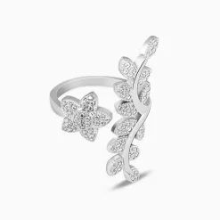 Silver Leaf Statement Ring
