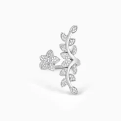 Silver Leaf Statement Ring