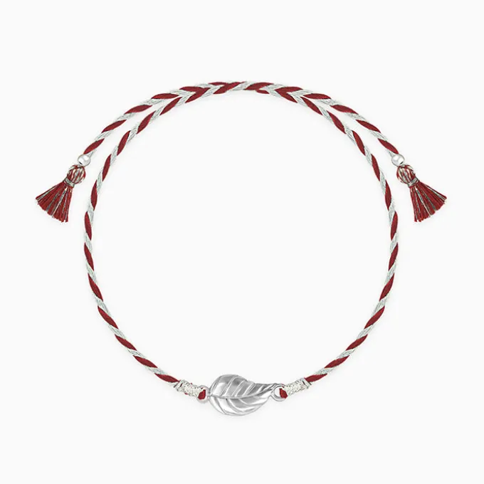 Silver Leafy Rakhi