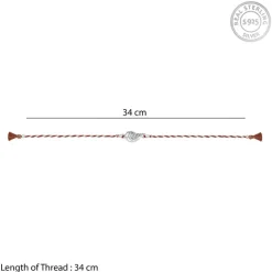 Silver Leafy Rakhi