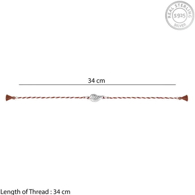 Silver Leafy Rakhi