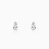 Silver Leafy Teardrop Earrings
