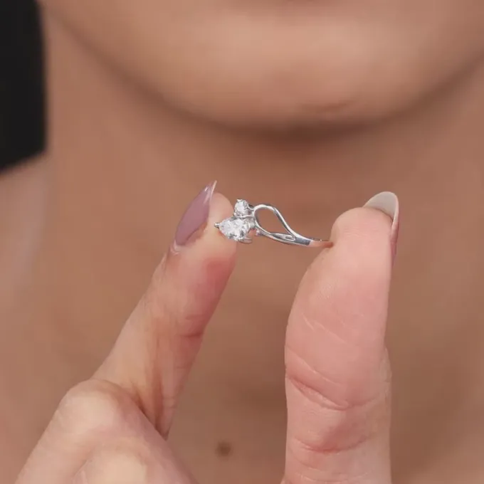 Silver Lean On Ring