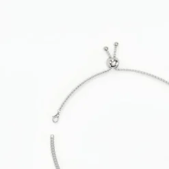 Silver Light Charm Choker Necklace