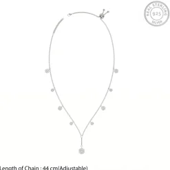 Silver Light Charm Choker Necklace