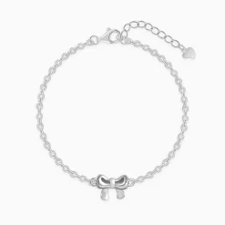Silver Lil’ Bow Kids Bracelet (2 - 8 Years)