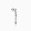 Silver Linear Drift Earring For Him
